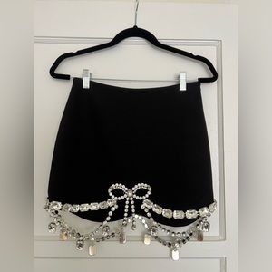 AREA
Draped Crystal Mini Skirt